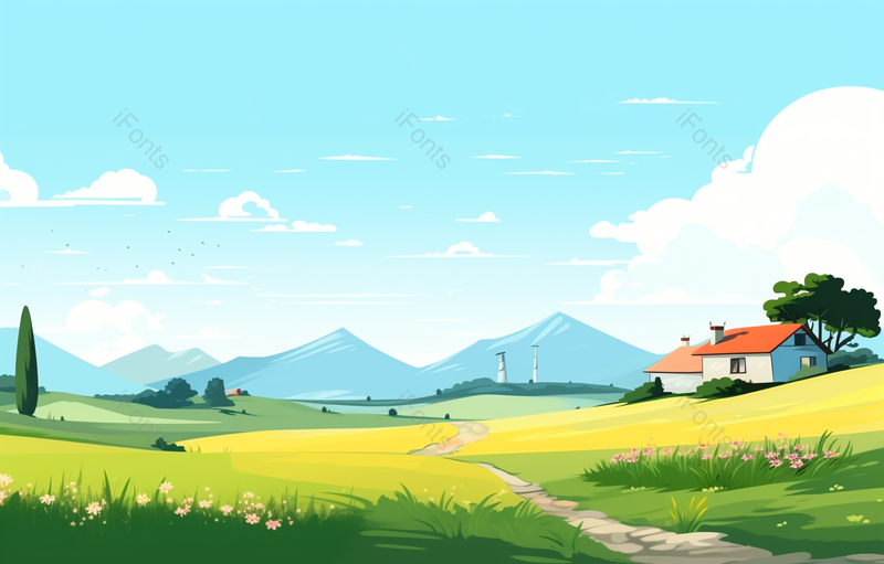 新农村建设振兴乡村风景插画,插画/手绘图,插画/手绘图库,插画/手绘图下载,插画/手绘